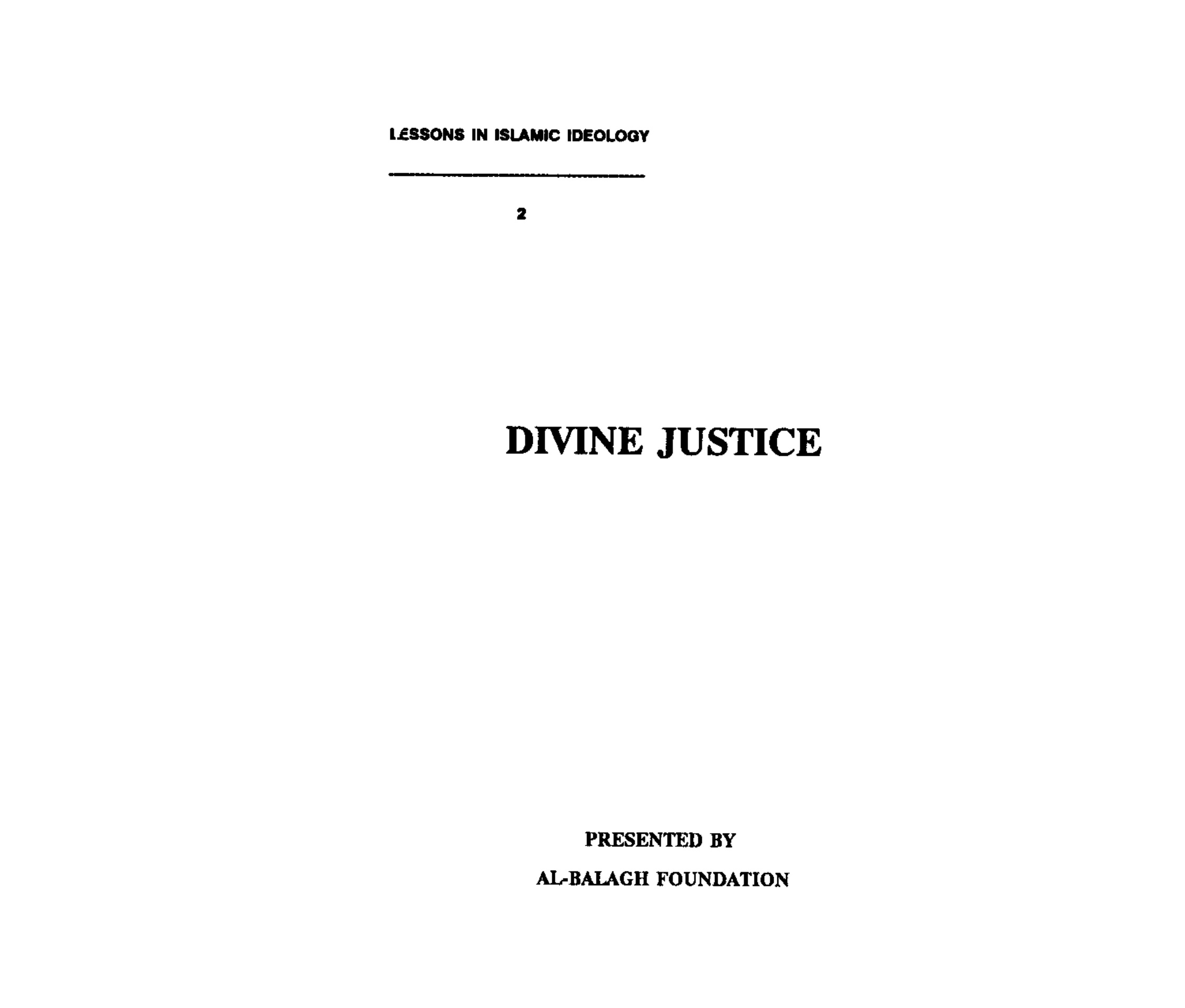 Divine Justice