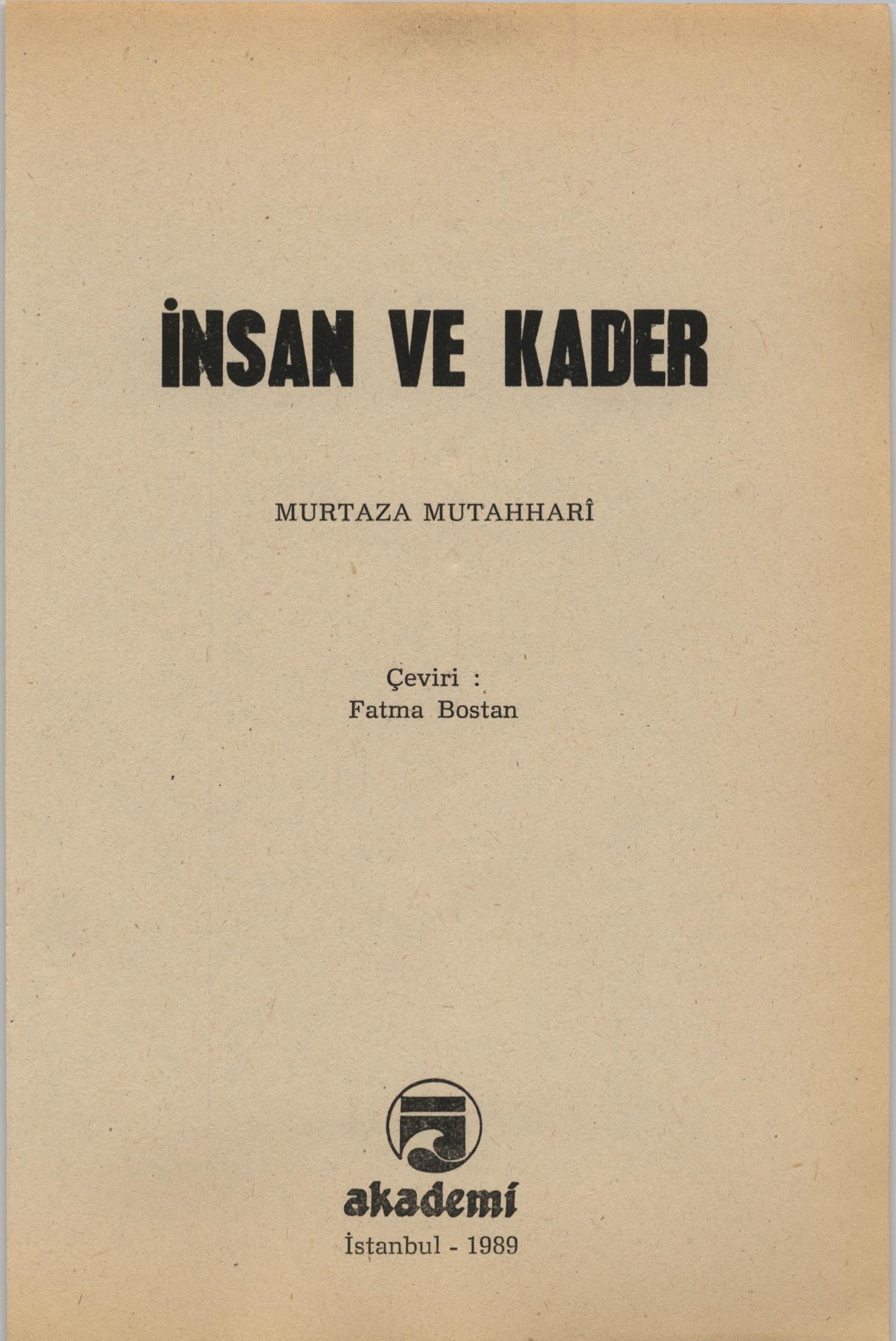 insan ve kader